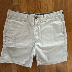 J. Crew Men's Cream Flat Front Shorts